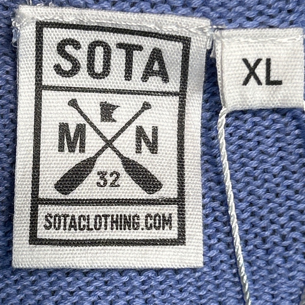 Sota Clothing Lake Days Embroidered Sweater Peri Blue Ivory XL Retail $78 NWT - Picture 8 of 11